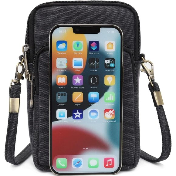 Women's S4 Black Vintage Embroidered Cute Mini Cross Body Bag Small Handbag - Picture 3 of 7